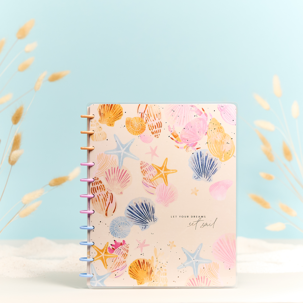 Shell Yeah! - Dotted Lined + Dot Grid Big Notebook - 60 Sheets
