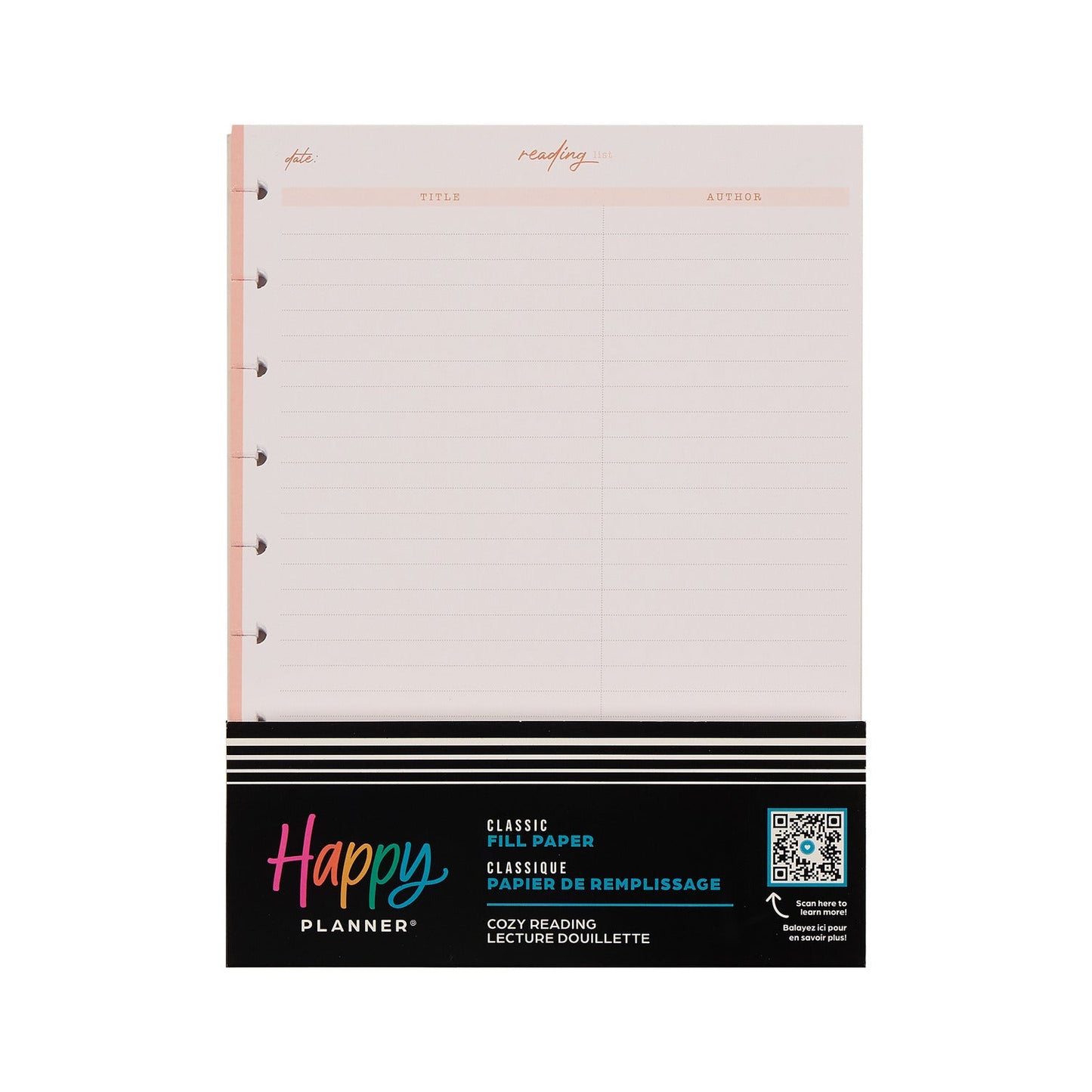 Cozy Reading - Reading List Classic Filler Paper - 40 Sheets
