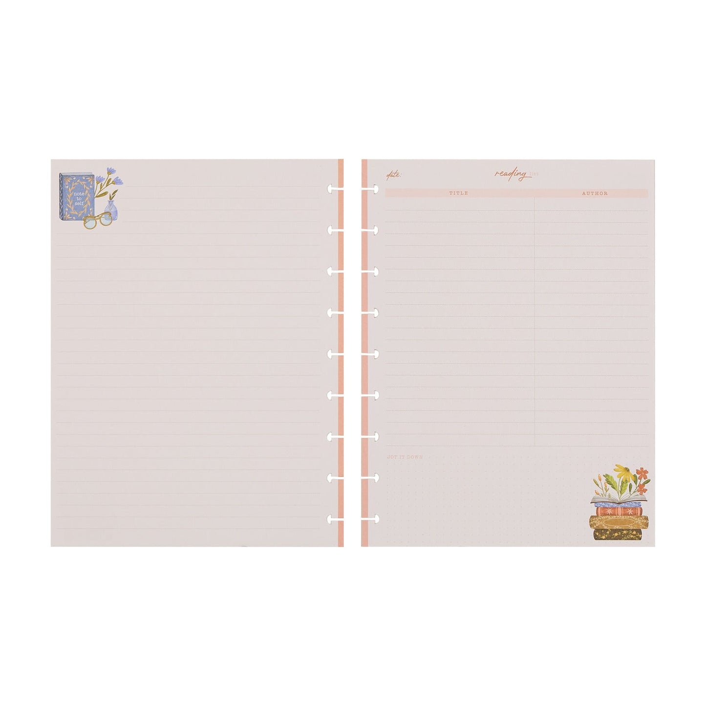 Cozy Reading - Reading List Classic Filler Paper - 40 Sheets