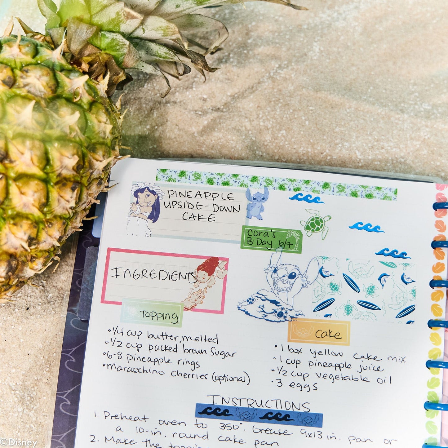 Disney Lilo & Stitch Make Waves - Dotted Lined Big Notebook - 60 Sheets