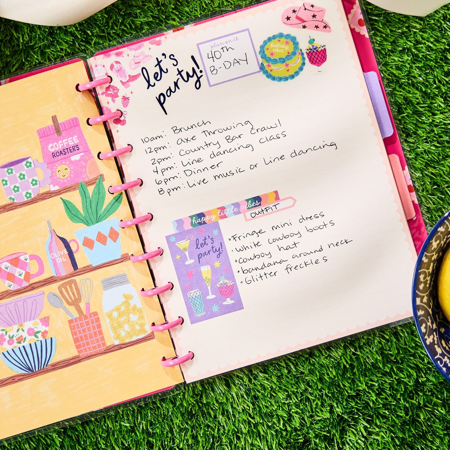 Happy Little Vibes - Dotted Lined Classic Notebook - 60 Sheets