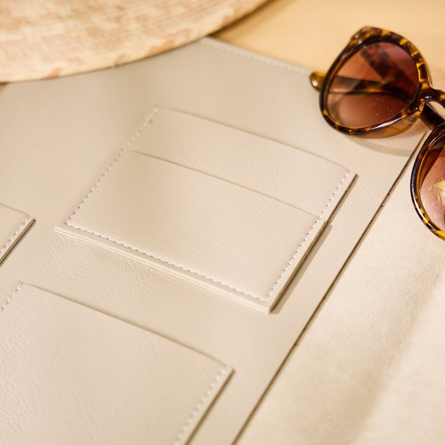 Taupe Vegan Leather - Deluxe Classic Planner Folio