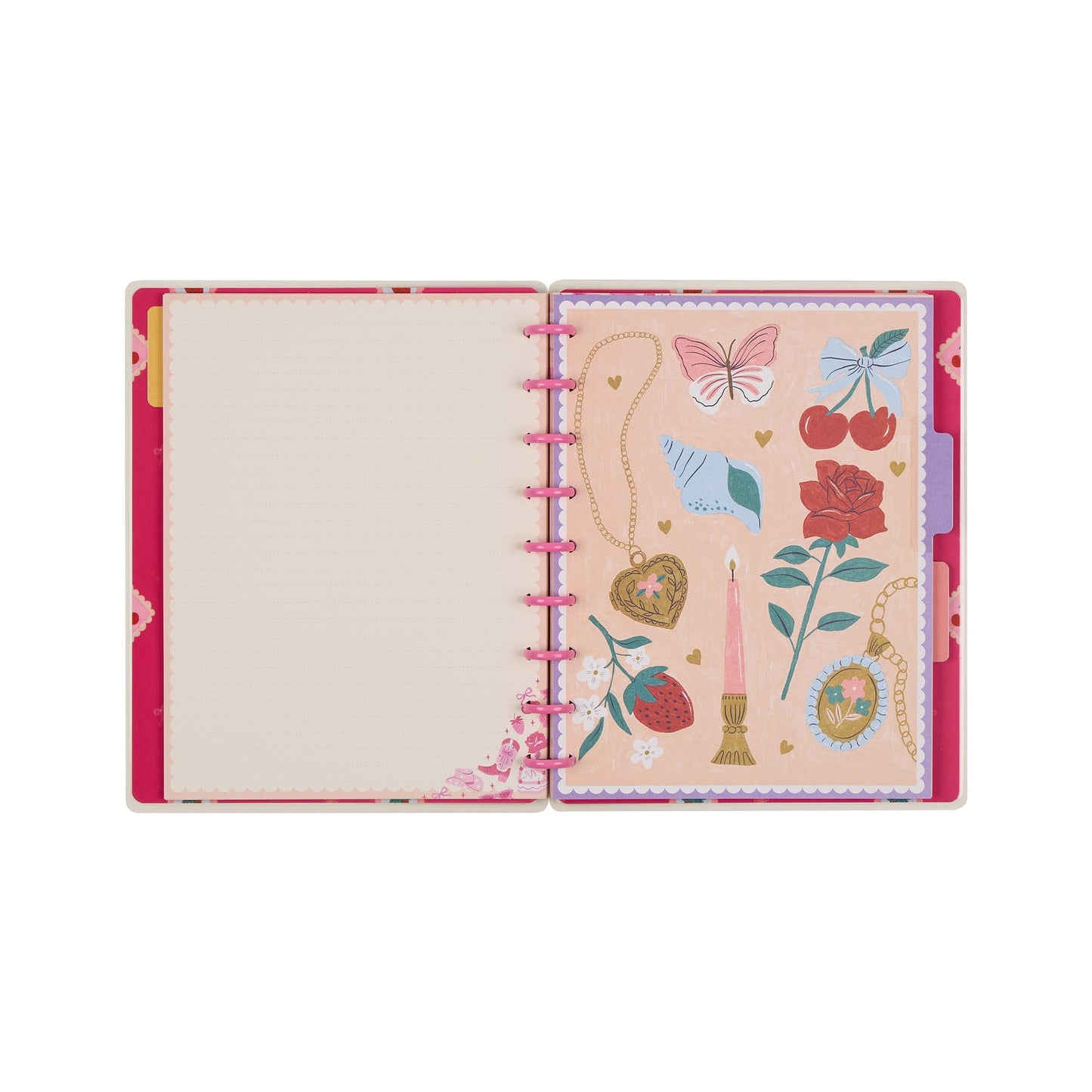 Happy Little Vibes - Dotted Lined Classic Notebook - 60 Sheets