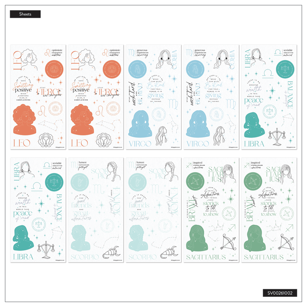 Zodiac Stargazer - Mega Value Pack Stickers - 100 Sheets