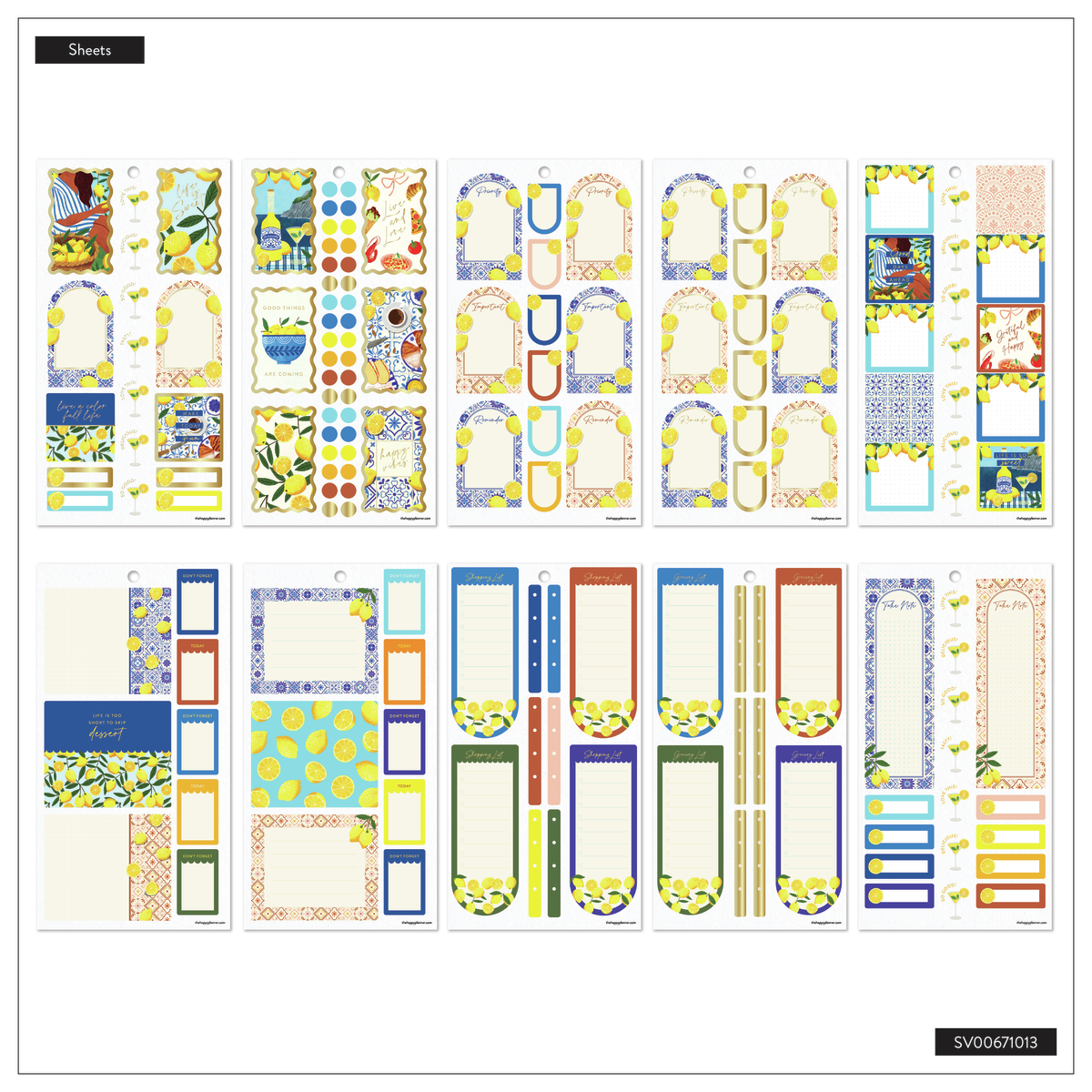 Tuscan Table Meal Planning - Value Pack Stickers
