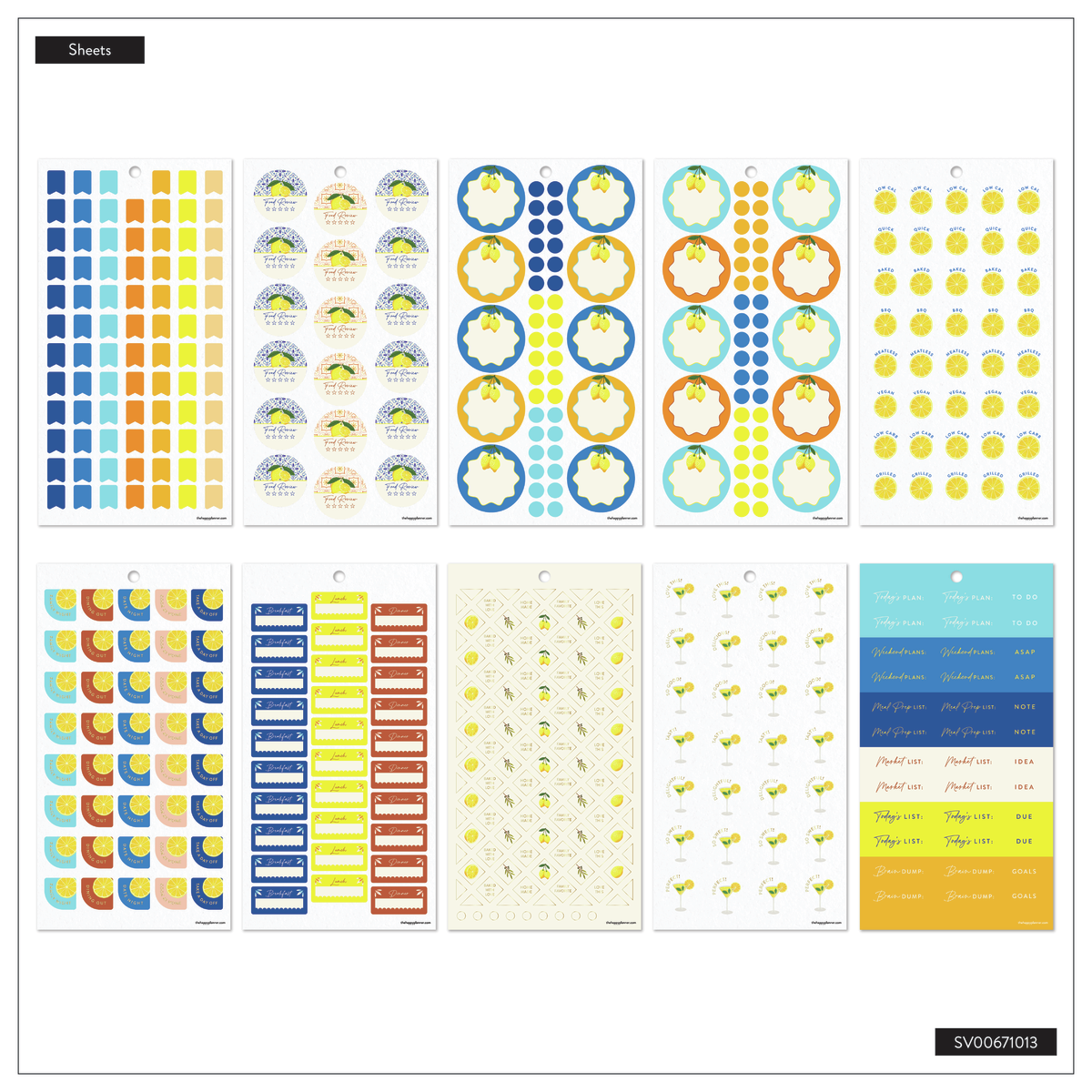 Tuscan Table Meal Planning - Value Pack Stickers