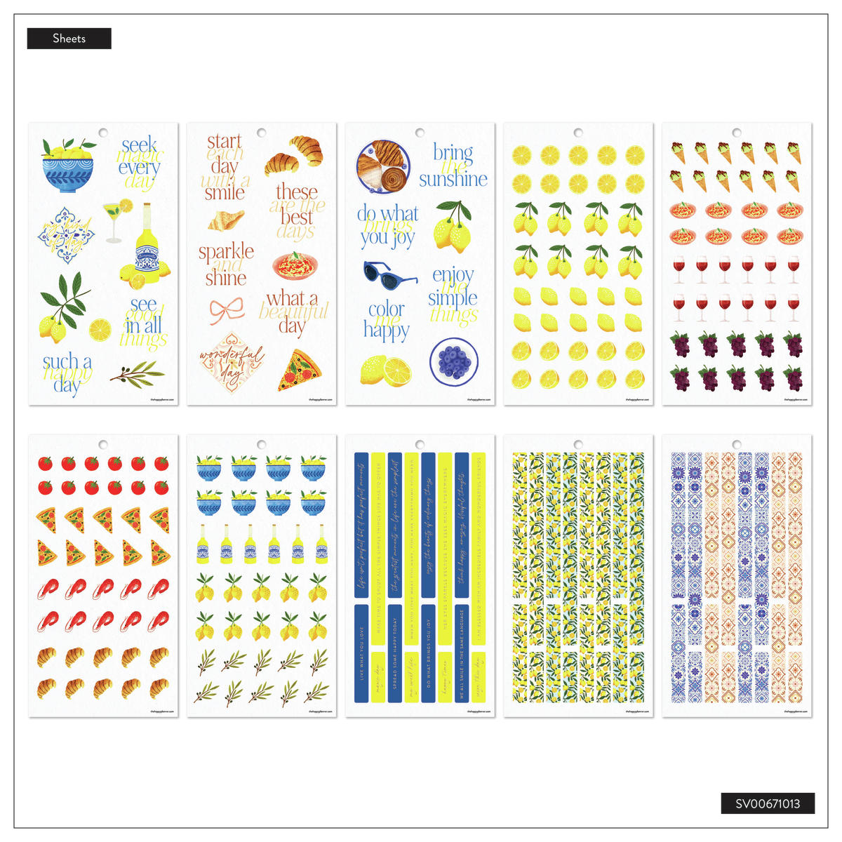 Tuscan Table Meal Planning - Value Pack Stickers