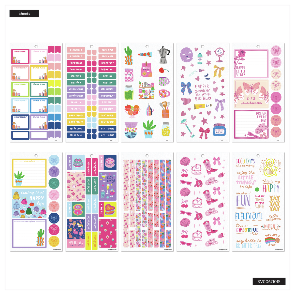 Happy Little Vibes - Value Pack Stickers