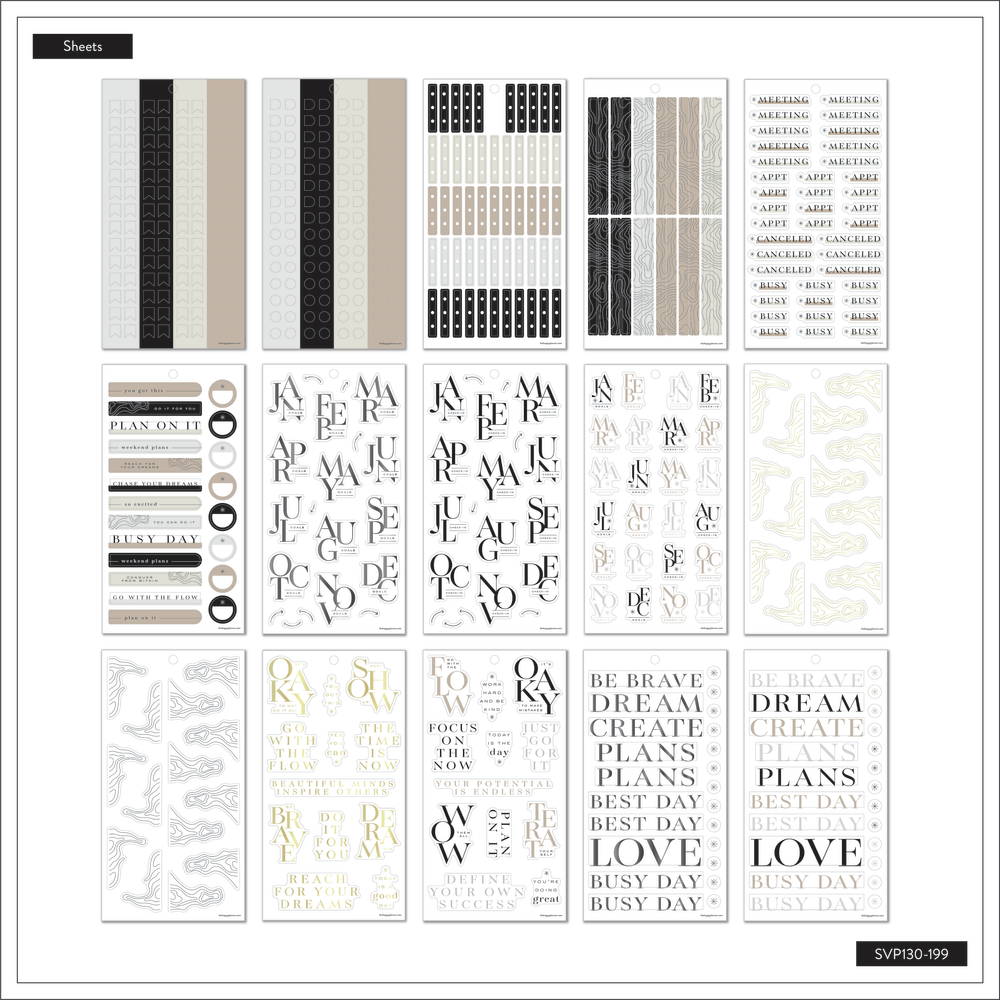 Modern Months - Value Pack Stickers - Mini