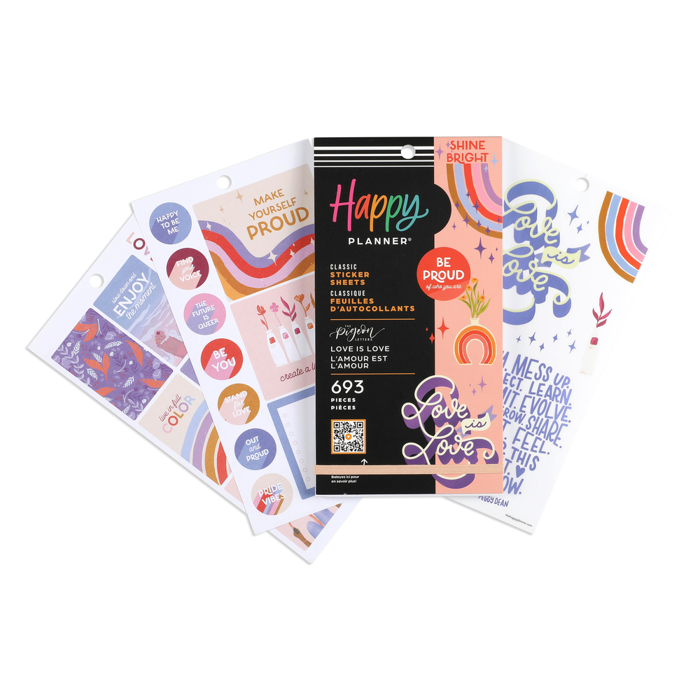 Love is Love Happy Planner x The Pigeon Letters - Value Pack Stickers