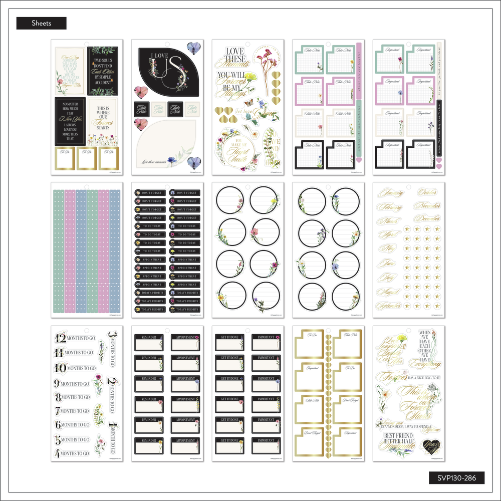 Blooming Elegance Wedding - Value Pack Stickers - Big