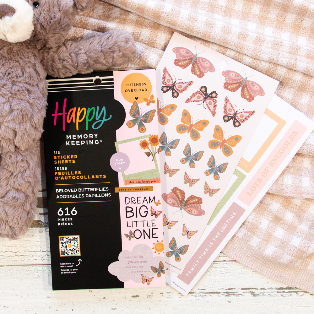 Beloved Butterflies Baby - Value Pack Stickers - Big