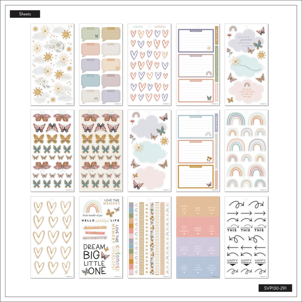 Beloved Butterflies Baby - Value Pack Stickers - Big