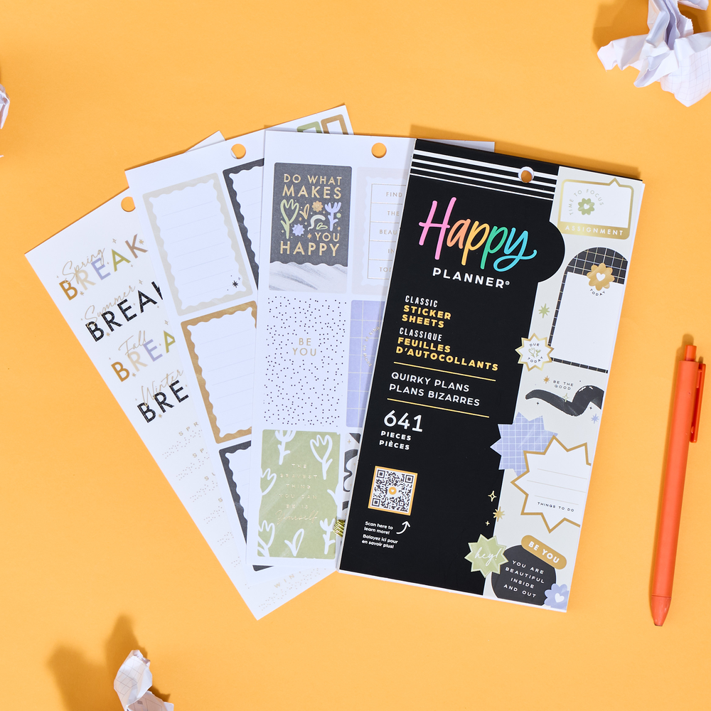 Quirky Plans Student - Value Pack Stickers