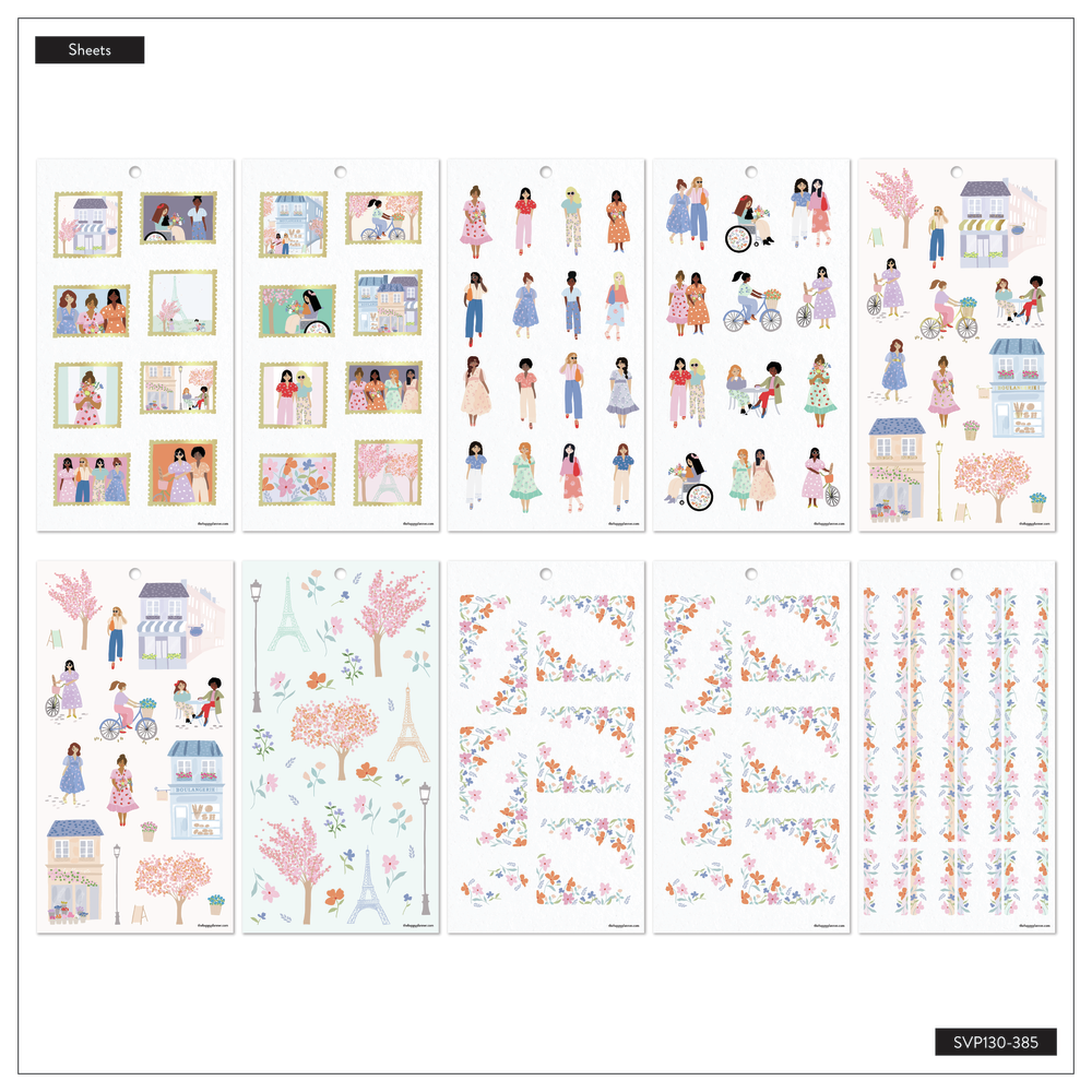 Happy In Paris - Value Pack Stickers