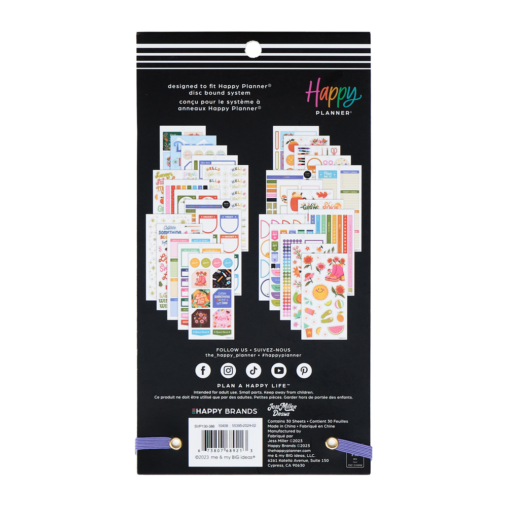 Jess Miller Draws x Happy Planner Seasonal Teacher - Value Pack Stickers - Big