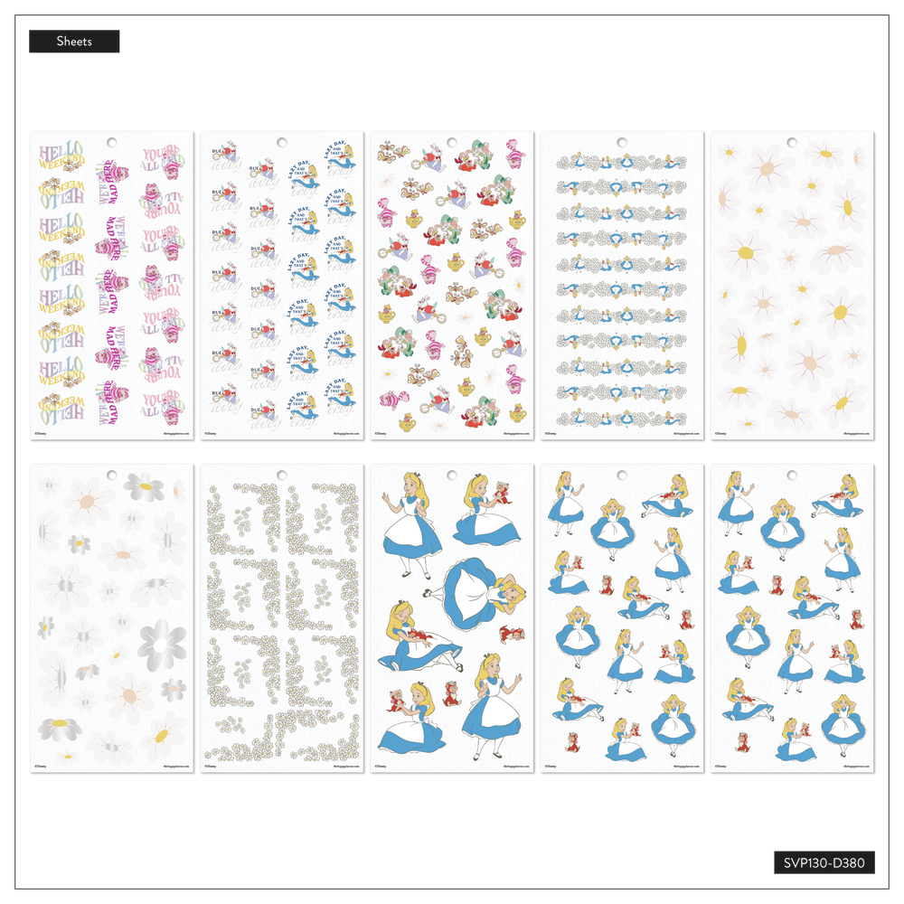 Disney Alice in Wonderland Curious - Value Pack Stickers - Big