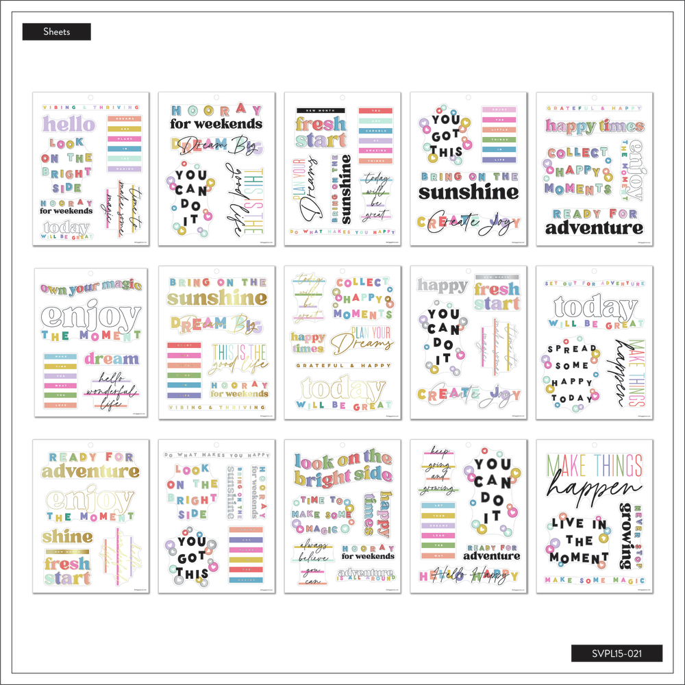 Happy Brights - Large Value Pack Stickers