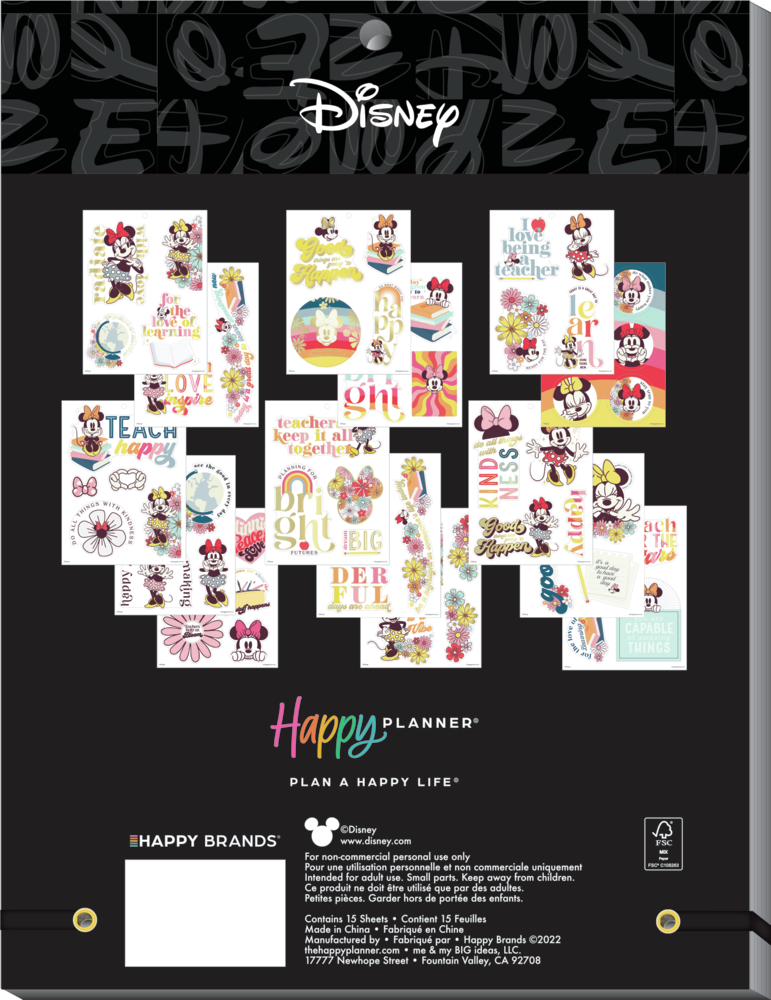 Disney Sunny Minnie Teacher - Large Value Pack Stickers
