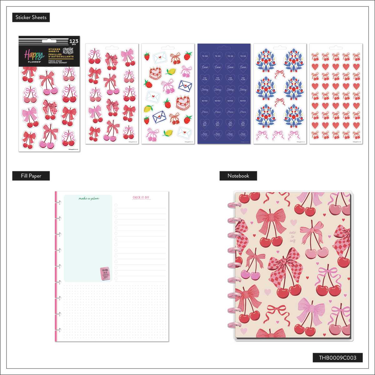 Fresh Start - Classic Notebook + Filler Paper + Sticker Bundle