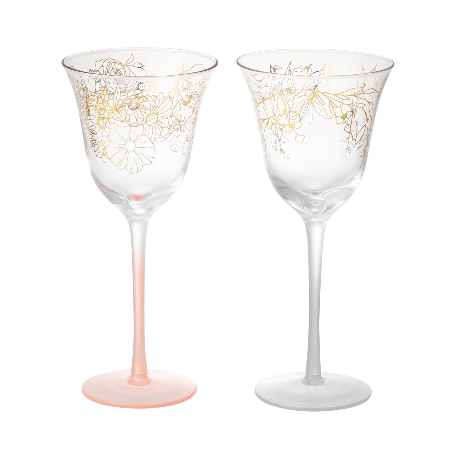 GS Wine Glass Flower & Leaf