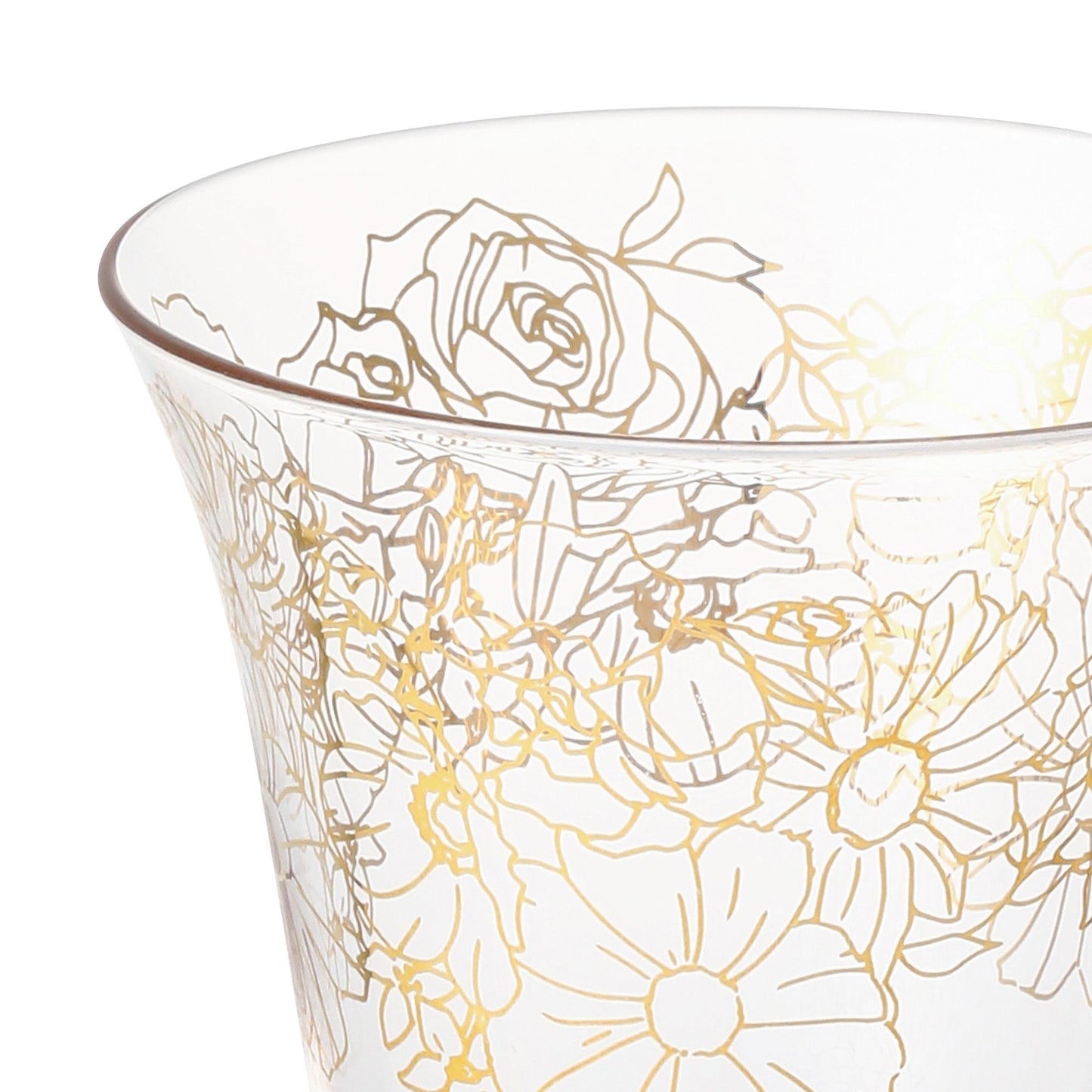 GS Wine Glass Flower & Leaf