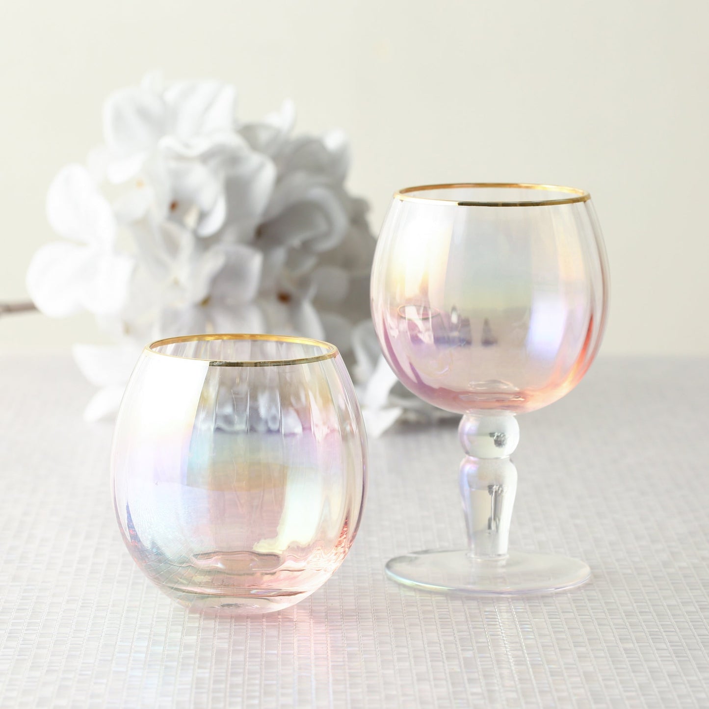 Opal Molded Goblet Pink