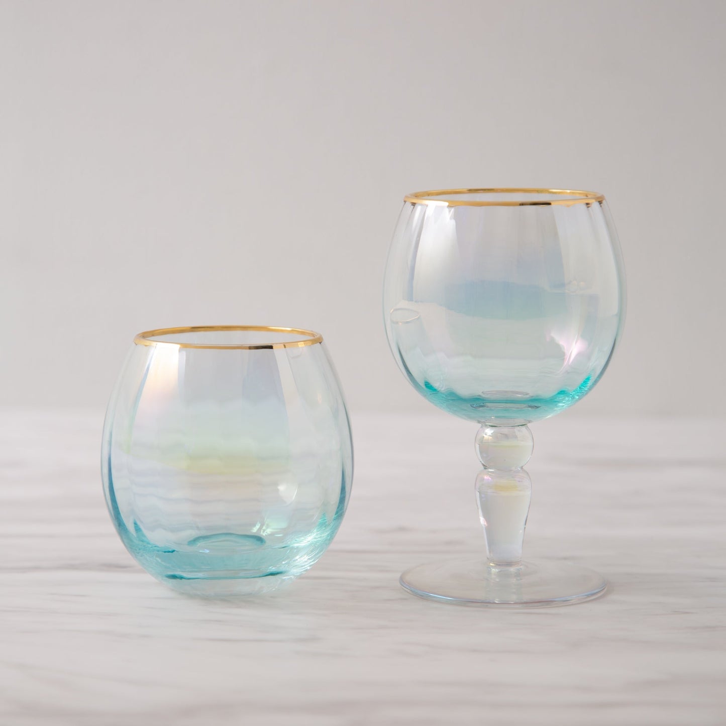 Opal Molded Goblet Mint