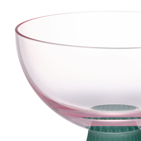 Bicolor Dessert Glass Pink x Green
