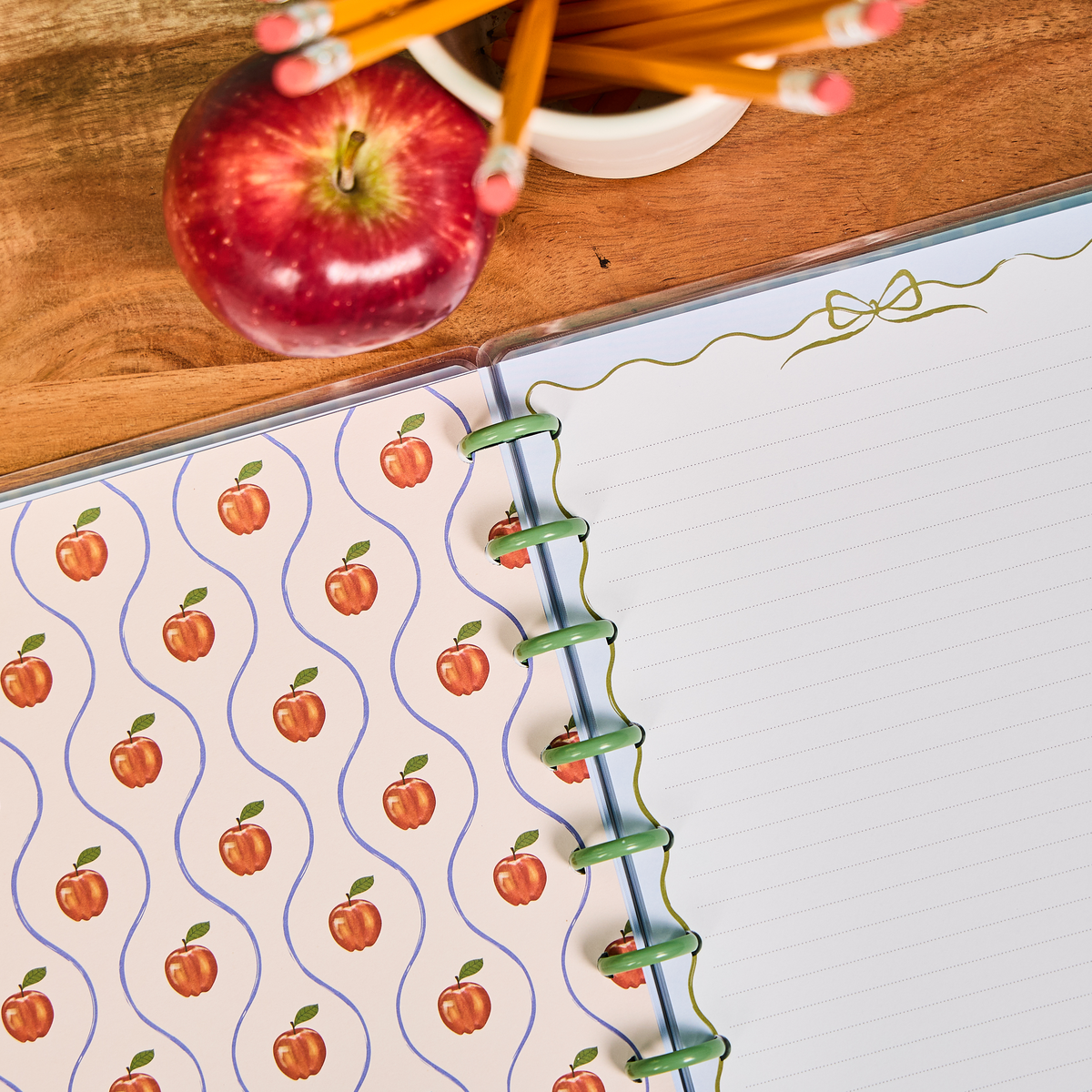 Fruit Stand Teacher - Dotted Lined + Dot Grid Classic Notebook - 60 Sheets