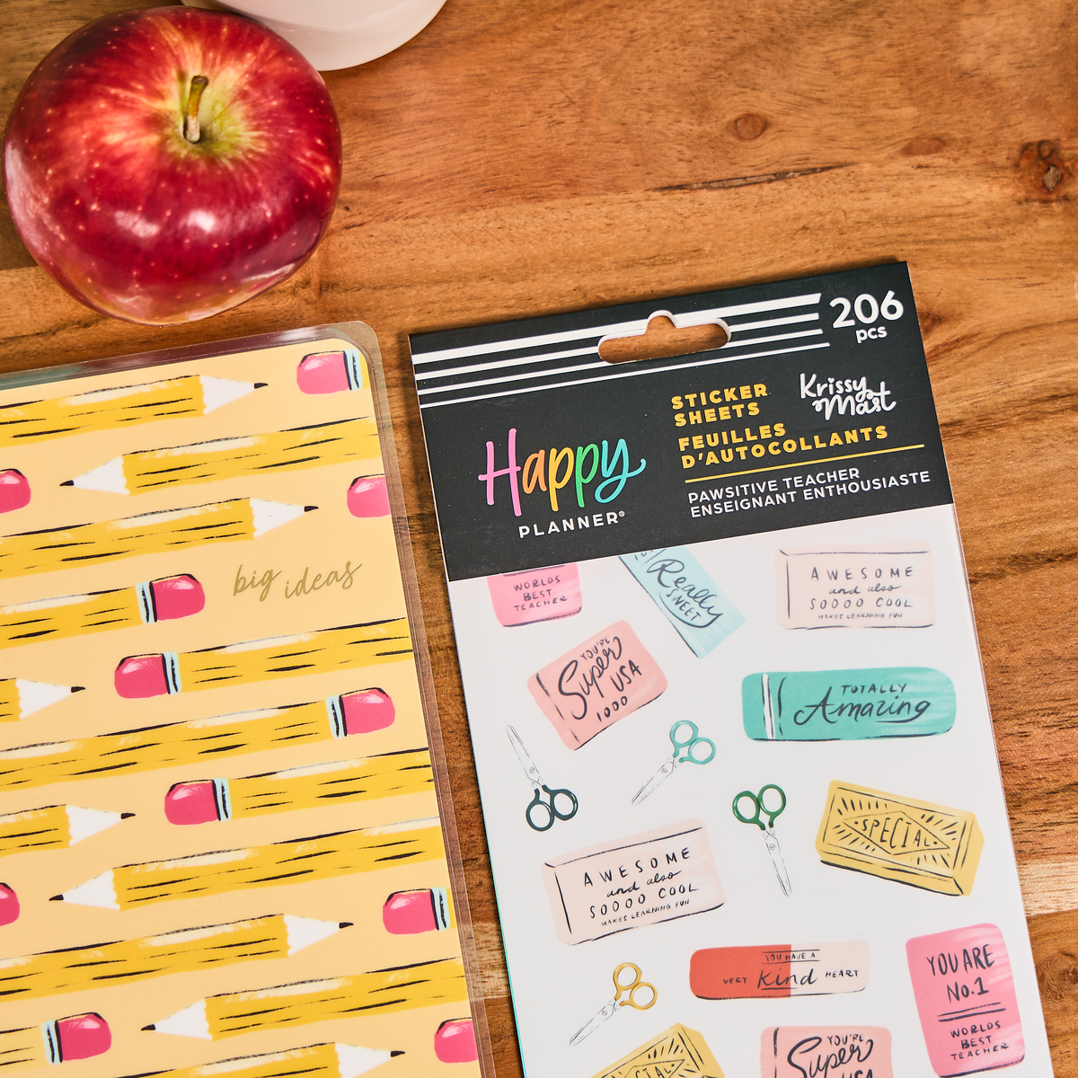Pawsitive Teacher - Classic Notebook + Filler Paper + Sticker Bundle