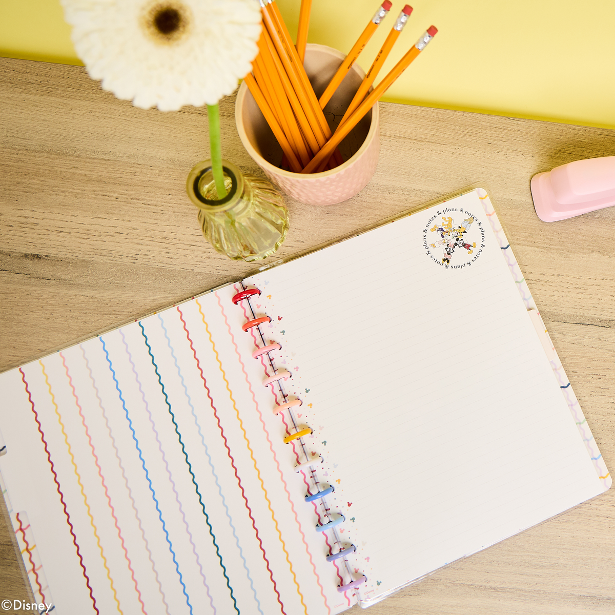 Disney Mickey Mouse & Friends Teacher - Dotted Lined Big Notebook - 60 Sheets