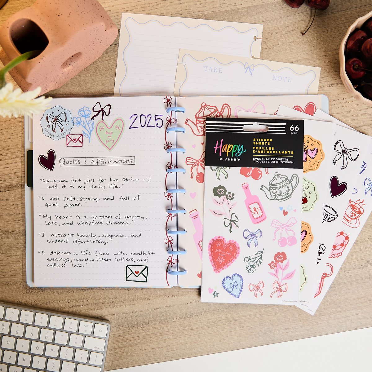 Everyday Coquette - Classic Notebook + Filler Paper + Sticker Bundle