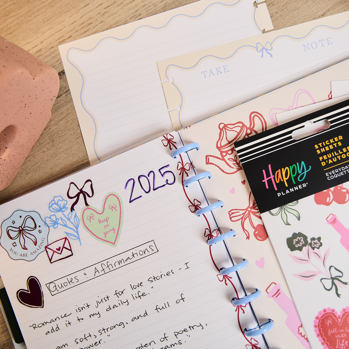 Everyday Coquette - Classic Notebook + Filler Paper + Sticker Bundle