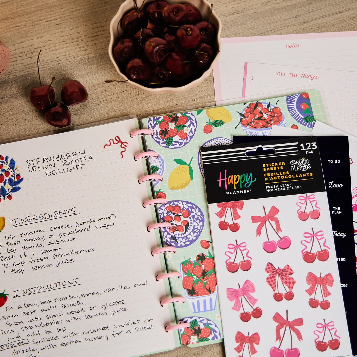 Fresh Start - Classic Notebook + Filler Paper + Sticker Bundle
