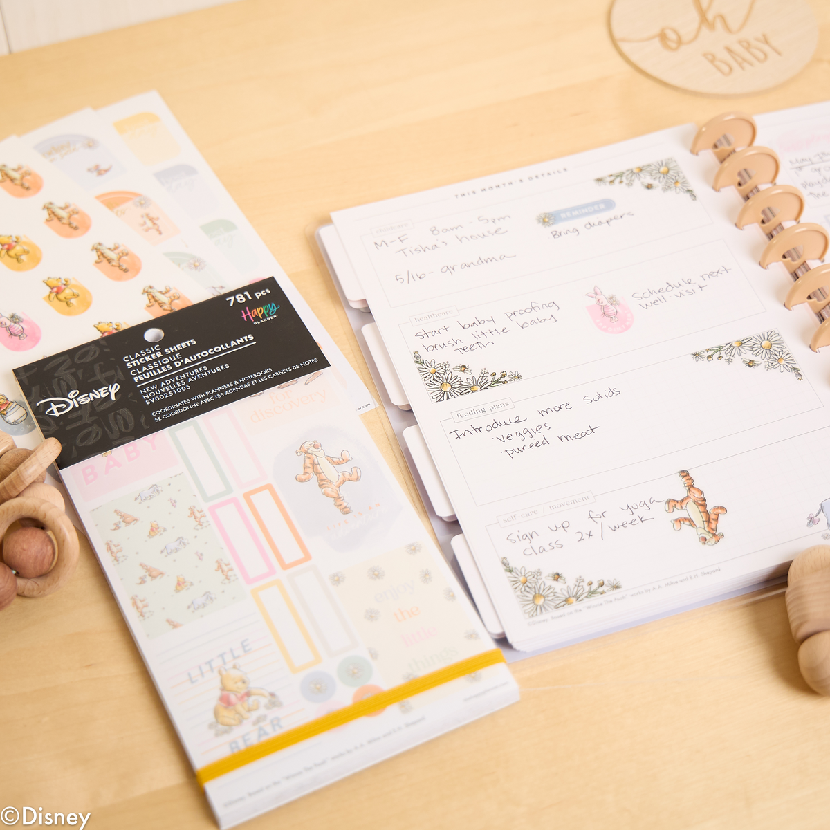 Disney Winnie the Pooh Baby - Value Pack Stickers