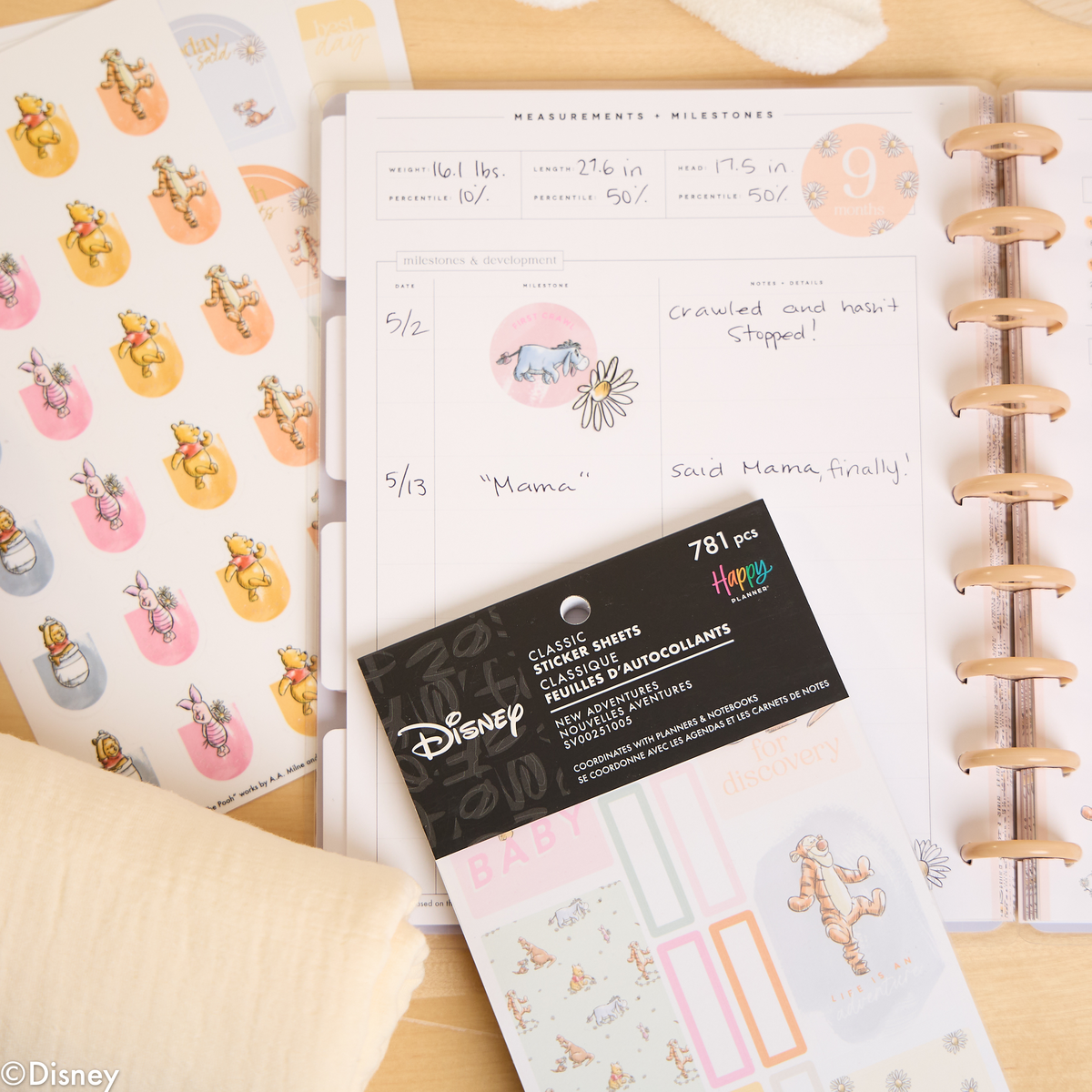 Disney Winnie the Pooh Baby - Value Pack Stickers