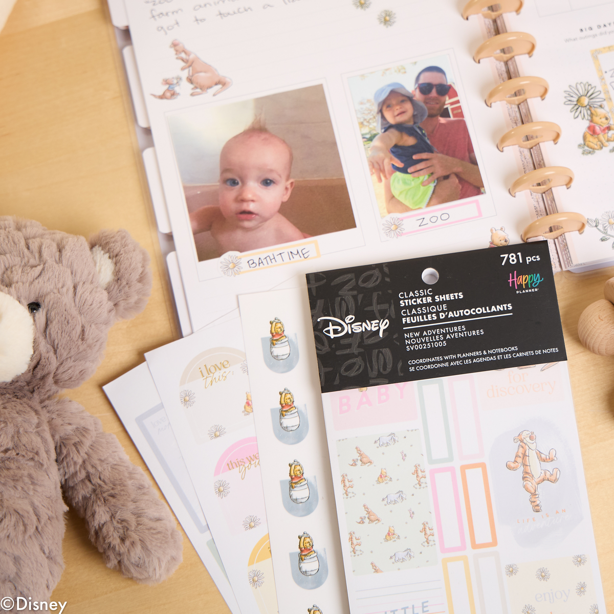 Disney Winnie the Pooh Baby - Value Pack Stickers