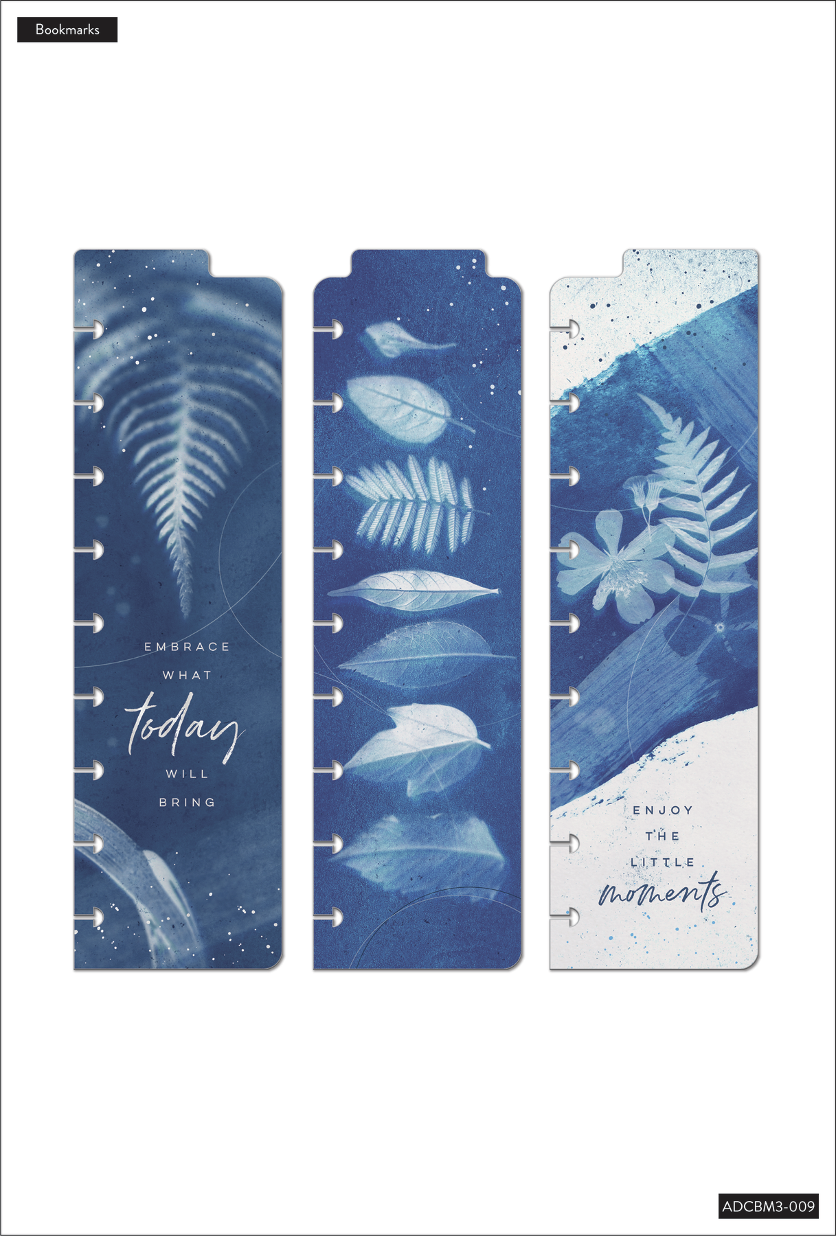 Cyanotype Bookmarks - Classic - 3 Pack