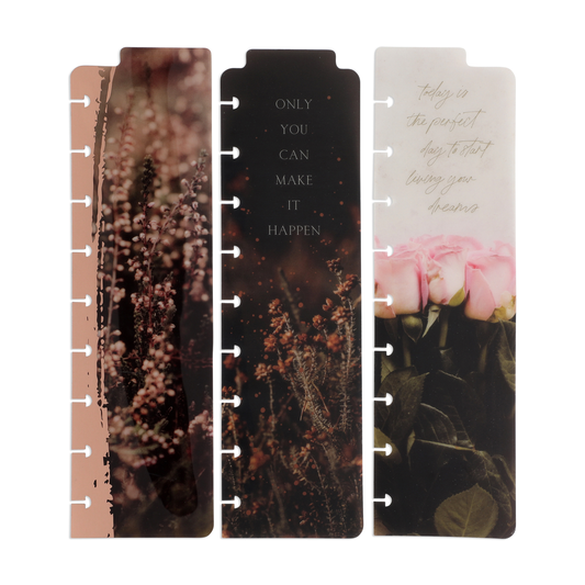 Moody Florals - Classic Bookmarks - 3 Pack