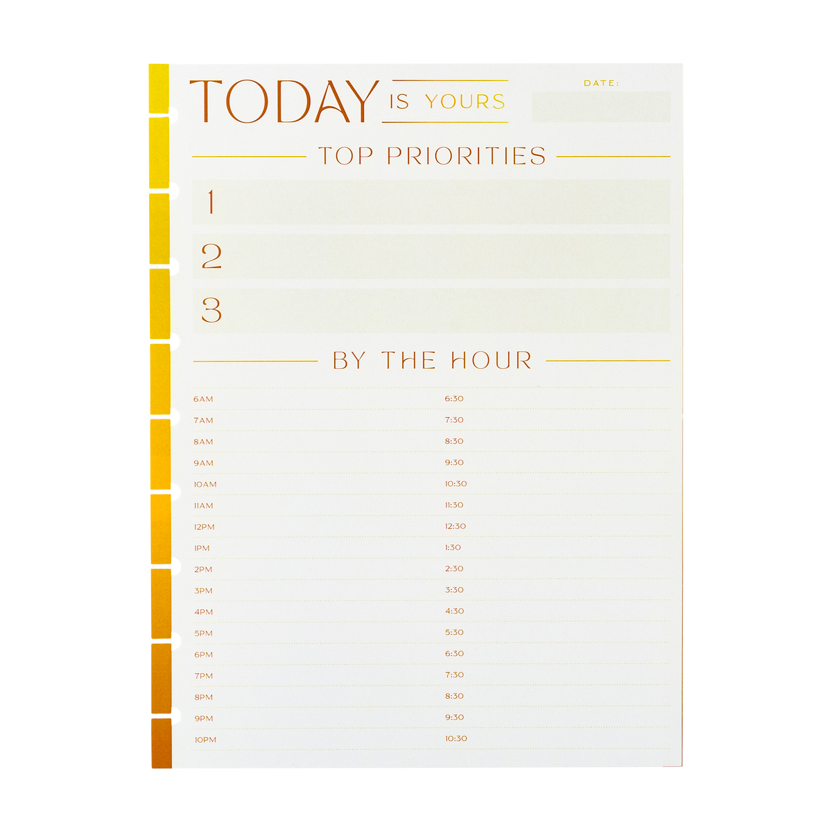 By the Hour - Dashboard Classic Filler Paper - 40 Sheets