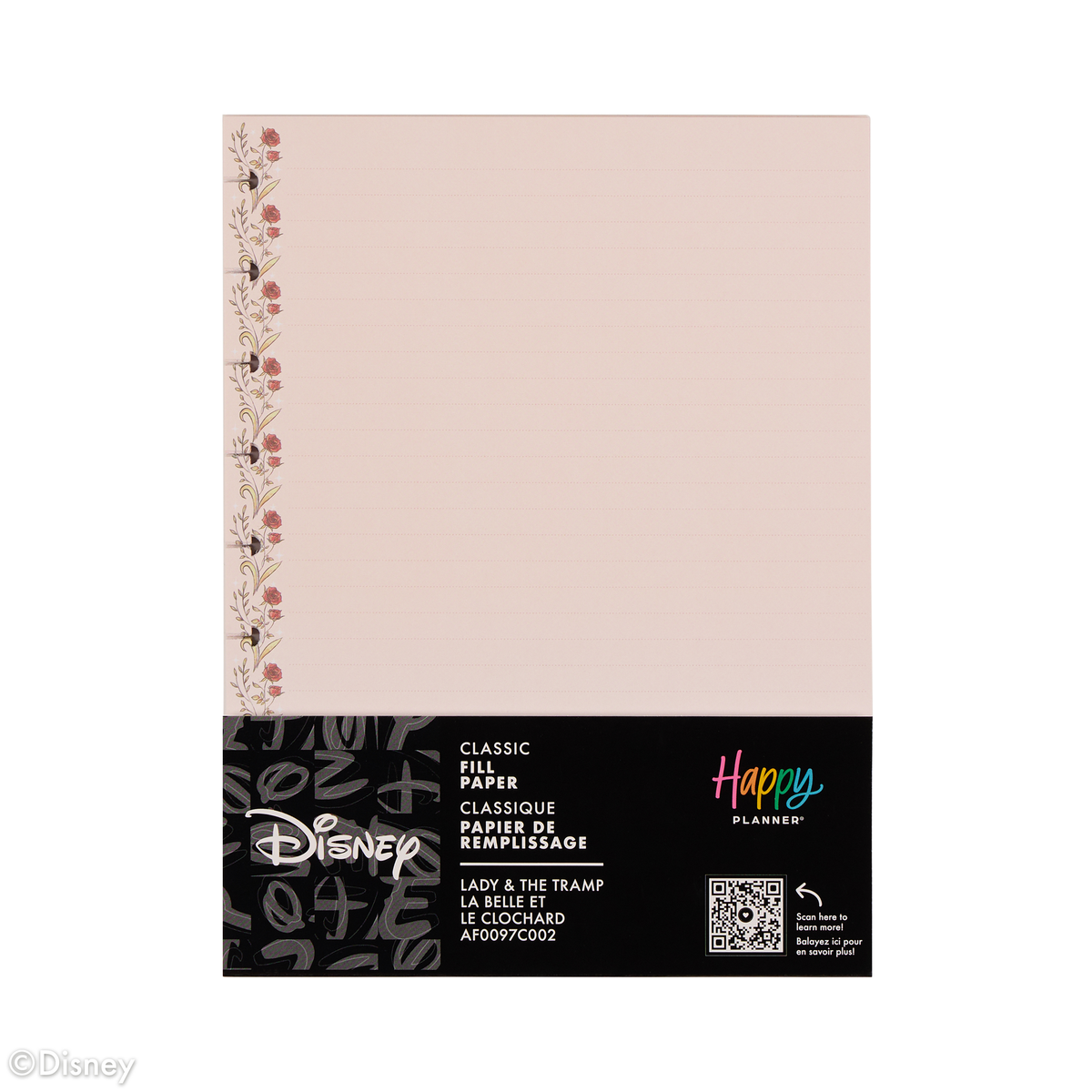 Disney Lady & The Tramp - Dotted Lined Classic Filler Paper - 40 Sheets
