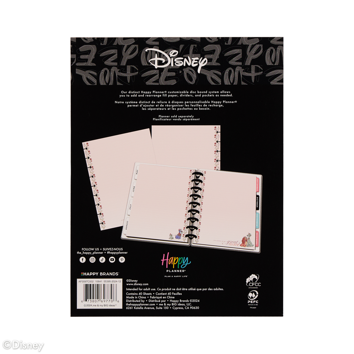 Disney Lady & The Tramp - Dotted Lined Classic Filler Paper - 40 Sheets