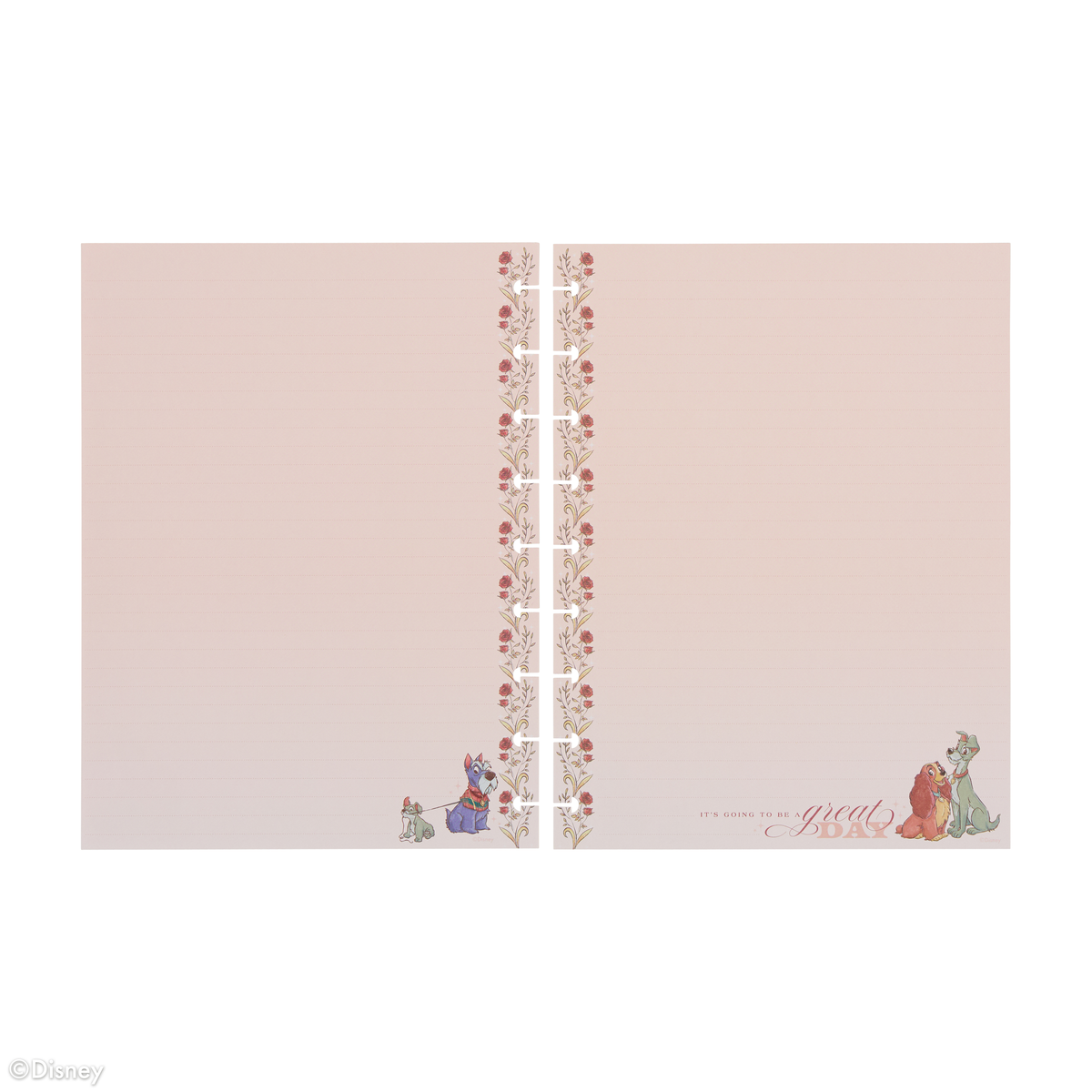 Disney Lady & The Tramp - Dotted Lined Classic Filler Paper - 40 Sheets