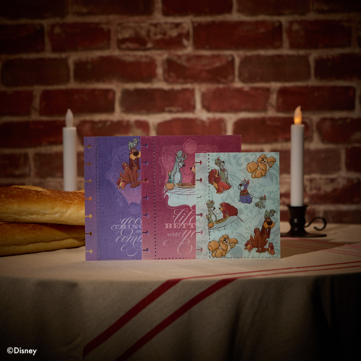 Disney Lady & The Tramp - Envelopes - 3 Pack