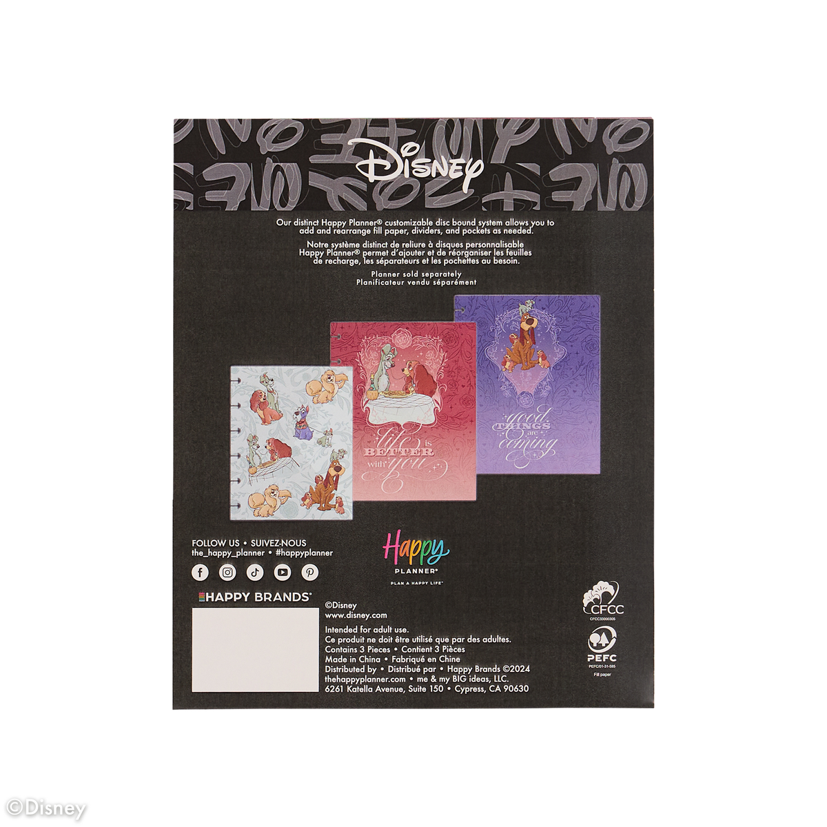Disney Lady & The Tramp - Envelopes - 3 Pack
