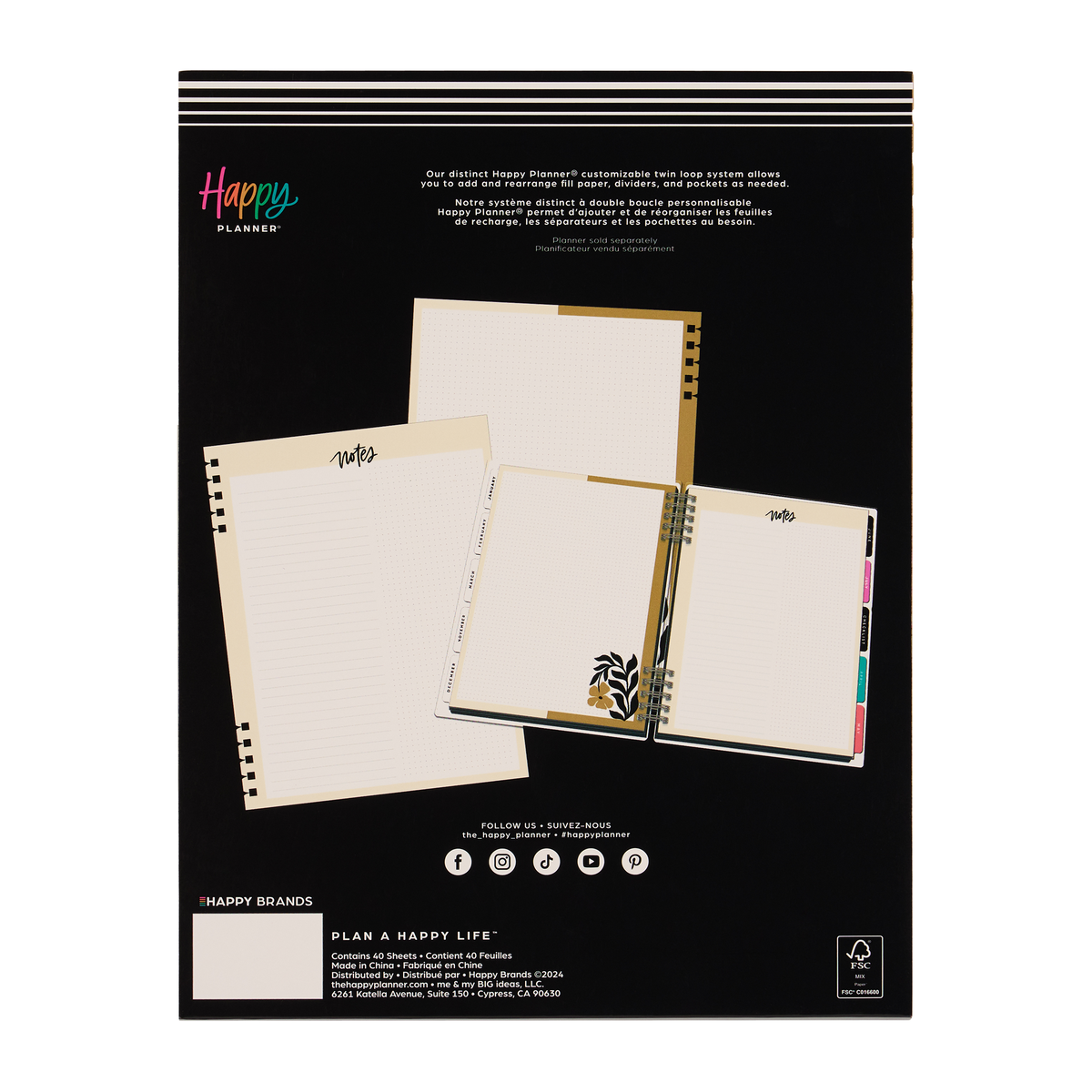 Mod Sketches - Dashboard + Dot Grid Big Customizable Spiral Filler Paper - 40 Sheets