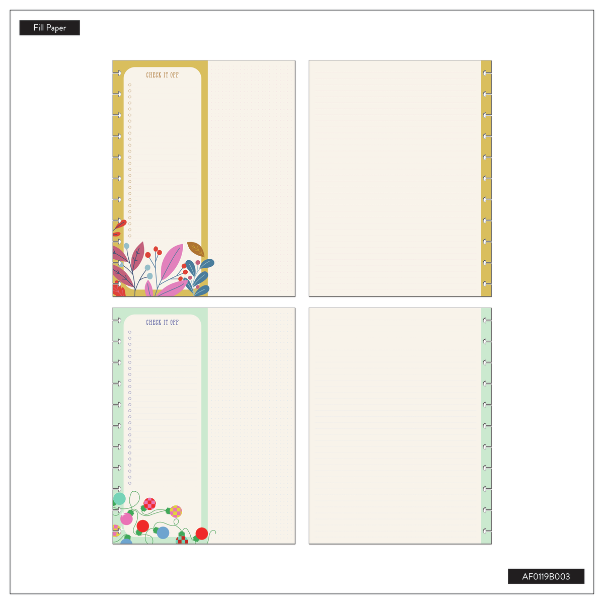 Teaching Seasons - Dashboard + Dotted Lined Big Filler Paper - 40 Sheets