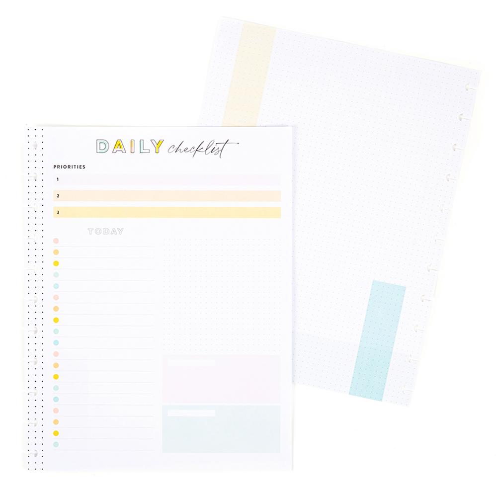 Daily Checklist and Priorities Big Filler Paper