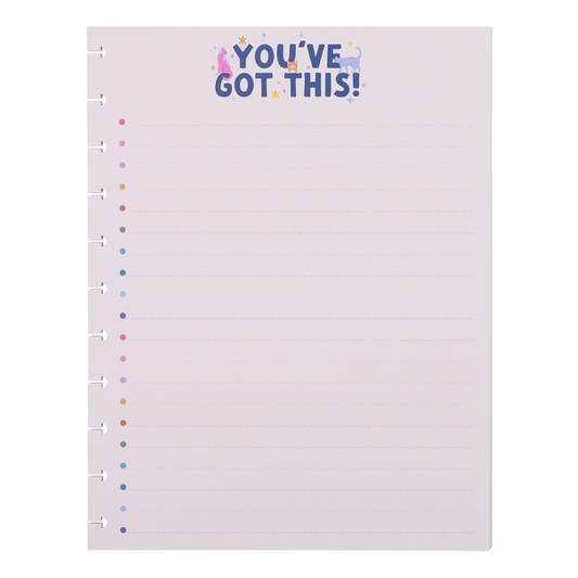 Whimsical Whiskers - Checklist + Dotted Lined Big Filler Paper - 40 Sheets